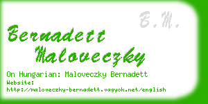 bernadett maloveczky business card